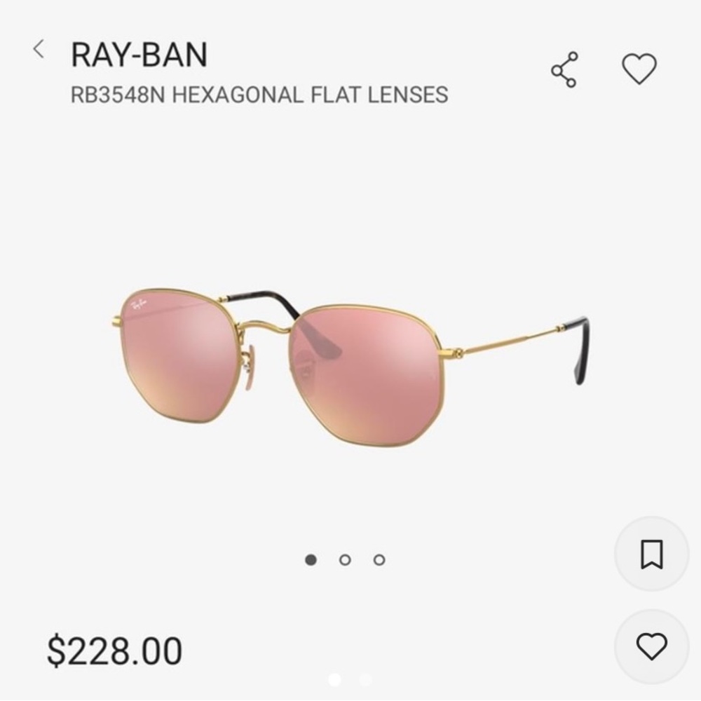Pink lens ray-ban